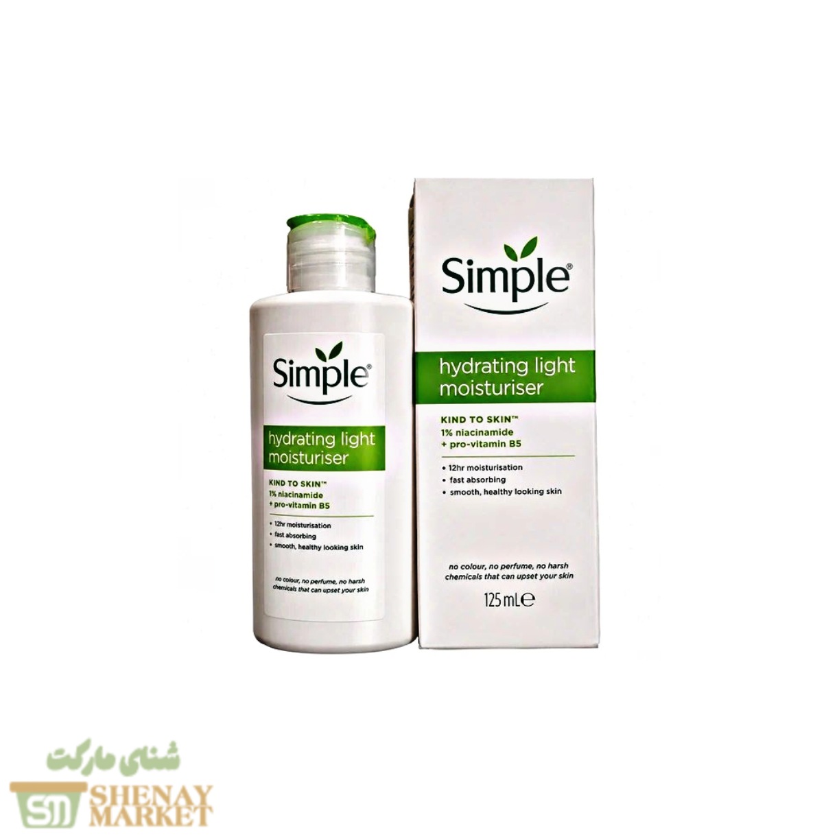 simple-hydrating-light-moisturiser-125ml کرم آبرسان و مرطوب کننده سیمپل لایت ۱۲۵ میل حاوی نیاسینامید مناسب پوست چرب و مختلط